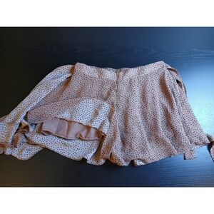 Vestique Polka Dot Stretchy Tan Tie Wrap Skort Women's Medium Waist 28'‎ #528C